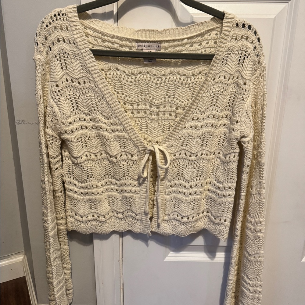Sincerely Jules Cream V-Neck Sweater